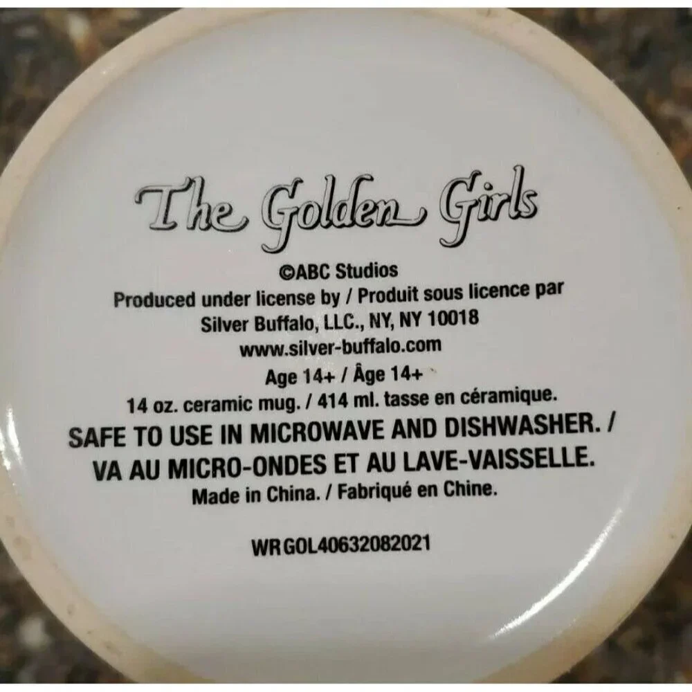 THE GOLDEN GIRLS MUG NO I WILL NOT HAVE A NICE DAY 14oz ABC STUDIOS LICENSED